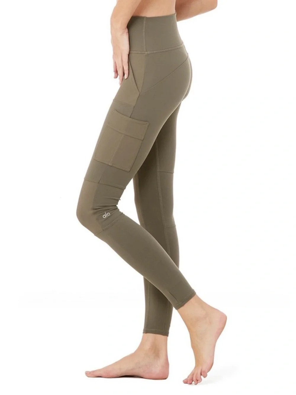 Alo Yoga Size Extra Small High Waisted Cargo Leggings - Olive Branch